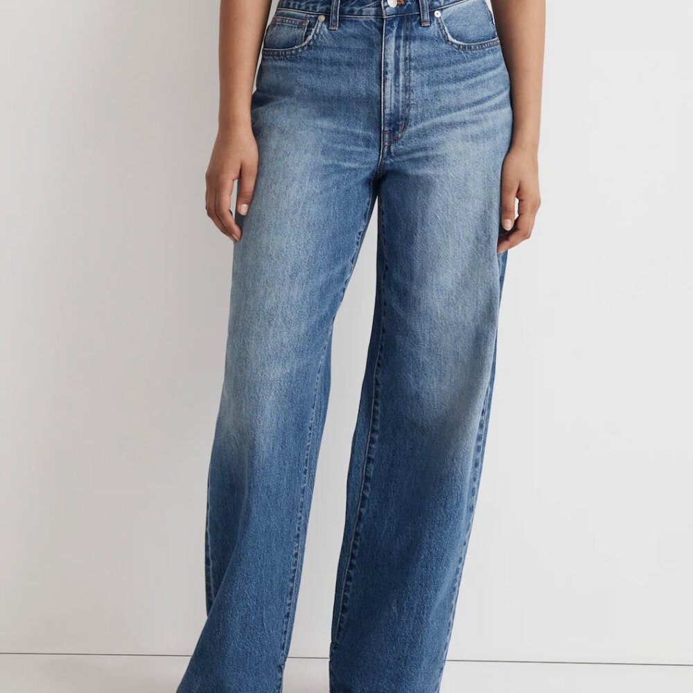Madewell Curvy Superwide Leg Jeans in Fannin Wash